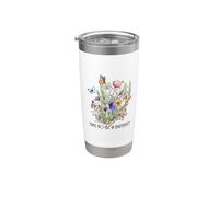 Hora de ser una mariposa sereno jardín naturaleza escena Vaso térmico de acero inoxidable de doble pared