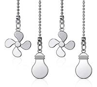 Horamekia Ventilador de Techo Cadena de TraccióN Ventilador Cadena de ExtensióN Cadena de Ventilador Tiradores Decorativos 12 Pulgadas Ventilador de Techo Extensor de Cadena Adorno D