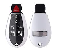 Horande Funda protectora de TPU suave para Dodge Ram 1500 2500 3500 Charger Challenger Durango Grand Caravan Journey Chrysler Town and Country - Llavero de entrada sin llave (plateado)