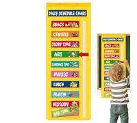 Horario De Clase - Plan De Lecciones Visual De 130 Cm | Tablero De Bolsillo De Maestros De Kindergarten | Incluye 36 Tarjetas De Colores, Una Herramienta De Gestión De Profesores | Organizador De