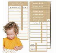 Horario de rutina antes de acostarse, lista de verificación de tareas en pizarra blanca - Diagrama de rutina deslizante - Desarrolle buenos hábitos con el control deslizante Autodisciplina Check-in