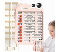 Horario de trabajo para niños, horario de ruta de acostarse - Plato de esquema infantil reutilizable para el hogar,Planificación de niños en casa, tablero de registro autodisciplina con lista de
