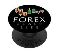 Horario del Mercado de Comercio de Volumen de Forex Trading Scalper PopSockets PopGrip Adhesivo