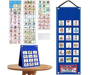 Horario visual para niños autistas ahora y siguiente tablero autismo con 96 tarjetas de PECS, libro de comunicación para autismo de primeros años, tabla de rutina para niños con TEA y TDAH