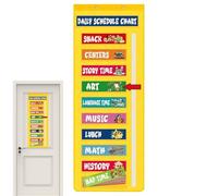 Horario Visual - Poliéster 129.5x45.7x1cm | Horario Diario | Planificador Para Niños | Organizador De Pared Educativo Para Niños, Gestión Del Tiempo, Rutinas Matutinas Y Nocturnas, Uso En El Aula, Apr