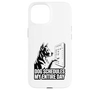 Horarios de Perros Mi dueño de Perro para Todo el día Carcasa para iPhone 15