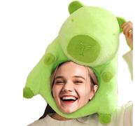 Horas de rotura Capybara felpa | Sombrero capybara suave suave para adultos y adultos | Juega accesorios de juego lindos cabezas máscara de peluche novedad Halloween Christmas Co