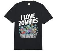 Horda de Muertos vivientes gráficos I Love Zombies Comfort Colors Adult Heavyweight T-Shirt