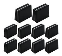 Hordion 10 tapas de atenuador, pomos deslizantes para mezclador, tapa negra | Compatible con Pioneer DJM350, 400, 500, 700, 750, 800, 850, 900NEXUS, 900SRT, 900NXS2, 2000, 2000nexus, fácil instalación