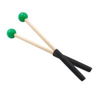 Hordion 2 mazos de goma para xilófono de 8.5 pulgadas, mazo de percusión con mango de madera, mazos de campana Glockenspiel (verde)