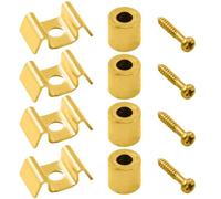 Hordion 4 juegos de retenedores de cuerda de guitarra, guía de cuerda de guitarra dorada con tornillos para Fender Strat Tele Guitarra Bass Parts Reemplazo