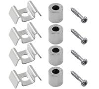 Hordion 4 juegos de retenedores de cuerda de guitarra, guía de cuerda de guitarra plateada con tornillos para Fender Strat Tele Guitarra Bass Parts Reemplazo