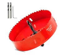 Hordion - Herramienta de perforación para sierra de corona bimetálica, con broca torcida y llave hexagonal en L, para tableros de maíz, madera de yeso, madera contrachapada, plástico