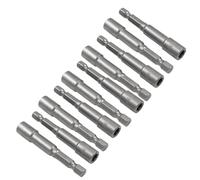 Hordion Juego de 10 brocas de extensión magnética de tuerca hexagonal de 6 mm, juego de brocas de cambio rápido, soporte de brocas de vástago hexagonal, juego de destornilladores de tuerca de 1/4