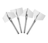 Hordion Juego de 4 herramientas de esquina de acero inoxidable para paneles de yeso, paleta de esquina interior y exterior de 2 pulgadas, herramientas de hormigón, herramientas de mano, herramientas de yeso para albañilería, acabado de esquina