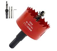 Hordion Sierra perforadora bimetálica resistente de 50 mm, para cortar dientes para tableros de cornhole, yeso, madera, plástico, fibra de metal suave