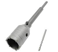 Hordion Sierra perforadora de hormigón de 50 mm SDS Plus con varilla de conexión de 202 mm para pared de ladrillo de cemento