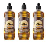 HORECA CANDLES Aceite para Lámparas Bio de Citronela - 1L Pack 3x1 - Aceite de Parafina Natural - Aroma Fresco y Duradero - para Lámparas de Aceite, Faroles y Antorchas de Jardín