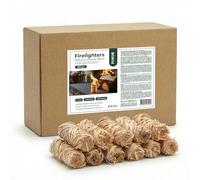 HORECA CANDLES - Encendedor de fuego de lana de madera para camping, estufas, parrilla, paquete de 250 encendedores naturales para fogatas de campamento, chimeneas, encendedores sin olor para