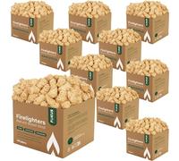 Horeca Candles - Encendedores Naturales - 1000 Pastillas para Encender Fuego con Virutas de Lana y Cera - Encendido Seguro, Limpio y Sin Olor - para Barbacoa, Estufas de Leña y Chimeneas