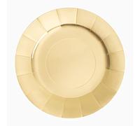 Horeca Collection 2 Unidades - BajoPlato Desechable Cartón Ø 33 cm con Temática Navideña Color Oro. BajoPlatos Biodegradables Navidad, 100% Reciclables. Celebraciones y Eventos.