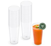 Horeca Collection - 50 Uds Vaso Cónico Transparente - 100 cc - Vasitos Aperitivo - 4,5 x 8,4 cm - Postres - Reutilizables - Cuencos - Finger Food - Entrantes - Catering - Cóctel - Vasos - Tazas