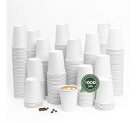 Horeca Collection MAXI PRODUCTS - Vasos Café Desechables Blancos - Vasos Cartón - Vasos Desechables Catering - Vasos Café para Llevar - APTO BEBIDAS CALIENTES Y FRÍAS (250 cc, 1000 unidades)