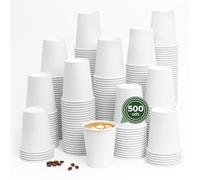 Horeca Collection MAXI PRODUCTS - Vasos Café Desechables Blancos - Vasos Cartón - Vasos Desechables Catering - Vasos Café para Llevar - APTO BEBIDAS CALIENTES Y FRÍAS (250 cc, 500 unidades)