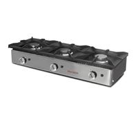 Horemaq Cocina de Gas Butano 3 Fuegos de Sobremesa Profesional 18 kW
