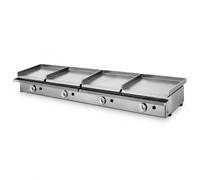 HOREMAQ PG40X4 Plancha de Gas Butano Industrial, 4 Placas de Acero Laminado de 6 mm, 12,8 kW, Sobremesa