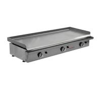 Horemaq Plancha de Gas Butano Industrial 120 cm, Acero Rectificado 8 mm | Plancha de asar profesional 120 x 40 cm, 12,1 kW y 4 quemadores, sobremesa, adaptable a gas natural