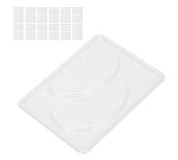 Horett 25 Uds Transparente DIY Máscara de Ojos Molde Portátil Reutilizable Máscara de Ojos Bandeja con Parches Conjunto Placa
