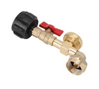 Horett Adaptador de Recarga de Gas con Manómetro para Botellas 1 Libra | Conector de Botella de Gas de Latón, Compatibilidad QCC1, Fuente de Tanque de 20 Lb, Uso de Barbacoa para Acampar, Calibre,