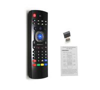 Horett Air Mouse Remote TV Box Remote Control Remoto Inalámbrico 2.4G Plug and Play Sensor de Movimiento de 6 Ejes 81 Teclas con Mini Teclado Aprendizaje IR para TV Box