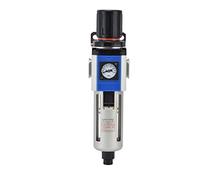 Horett Compresor de Aire Filtro Regulador Aire Aceite Separador de Agua Trampa Humedad GFR300 Regulador Presión Equilibrado Autobloqueo 5 Micrones Medidor 40 Micrones para (GFR300-15)