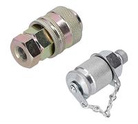 Horett Conector de Acoplamiento Rápido Adaptador de Acoplamiento Hidráulico Acoplador Rápido Hidráulico Conector Prueba Presión Hidráulica Presión Acero G1/8 con Sellado para