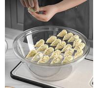 Horett Cuenco para Mezclar de Plástico de Gran Capacidad, Cuenco para Amasar Antiadherente Preparación Masa, Ideal Entusiastas la Repostería, Material PET Duradero, 1 Unidad (Tamaño pequeño)