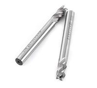 Horett Fresa de Extremo, Acero de Alta Velocidad, 6mm, 4 Flautas, Juego 2 | Herramienta de Corte, Ajuste de Vástago de 6mm, Uso de Máquina CNC, Corte de Hierro, Cobre, Aluminio y Plástico, Fresado