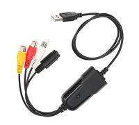 Horett Grabador Convertidor de Captura de Audio y Vídeo Portátil USB 2.0 para PC Plug and Play Negro