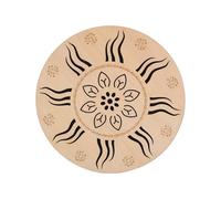 Horett Instrumento de Percusión Manual de Tambor agua: Música, Sonido Etéreo que Despierta la Paz Interior, Borde bambú, Panel Madera álamo, Relajación Musical Portátil con (Diseño hoja)