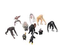 Horett Juego de Modelos de Primates 10 Piezas con Figuras Animales Realistas para Juegos Educativos y Creativos en Plástico