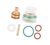 Horett Kit de Soldadura TIG Kit de Antorcha TIG Juego Antorcha Juego Pinzas Copa Vidrio Transparente con Vista Clara Flujo Gas Uniforme Ahorro Gas para Antorchas (2do cuarto)