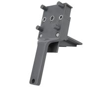Horett Localizador de Orificios Rectos Guía de Broca Herramienta Guía Perforación Ajuste Milimétrico Brocas 6 Mm 8 Mm 10 Plástico ABS Portátil con Tacos y Anillos (Gris)