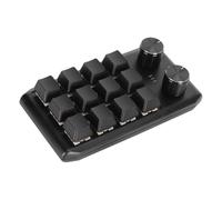 Horett Mini Teclado Personalizado, 12 Teclas Mecánicas, 2 Perillas, Interruptor Rojo Programable, Teclado Macro de Programación para Juegos de PC Multimedia (BT inalámbrico (batería incorporada