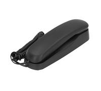 Horett Mini Teléfono Fijo con Cable de Escritorio, Teléfono Fijo, Montaje en Pared, Silencio, Pausa, Rellamada, 2 Timbres, Volumen Ajustable, Hogar, Hotel, Oficina, Banco, Centro de (B)