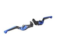 Horett Palancas de Embrague Plegables Aleación de Aluminio Ajustable (Azul) | Manija de Freno de Motocicleta, Aluminio CNC 6061, Adaptación a la del Conductor, Almacenamiento Compacto, Ajuste para