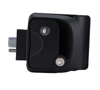 Horett Pestillo de Puerta para Caravana Cerradura para Puerta de RV Cerradura Remolque IP67 Impermeable Aleación Zinc Recubrimiento en Polvo Negro 2 Llaves A Prueba