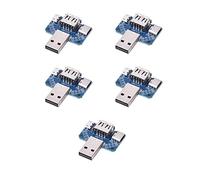 Horett Placa Adaptadora USB, Tipo C, Conectores Macho Hembra 4P de 2,54 Mm | Cuerpo de Aluminio, Puertos Tipo C y Micro, Entrada de 5 V, Ajuste Macho Hembra, 2.54 Mm 4P, para Uso en el Trabajo, Una