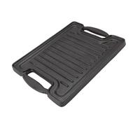 Horett Placa de Parrilla de Hierro Fundido Rectangular Calentamiento | Accesorios para Barbacoa, Construcción de Hierro, Carnes, Mariscos, Verduras, Compatibilidad con Rejillas, Freír y Freír,