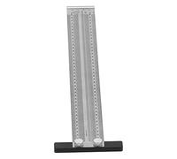 Horett Regla de Acero Inoxidable Regla de Línea Trazado Marcado Acero Medición Inoxidable Agujeros y Ranuras Escala Precisa 400 Mm Ligera con